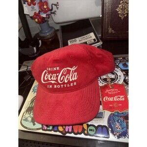 American Needle Coca Cola Printed Corduroy Cap Red COKE-2009A